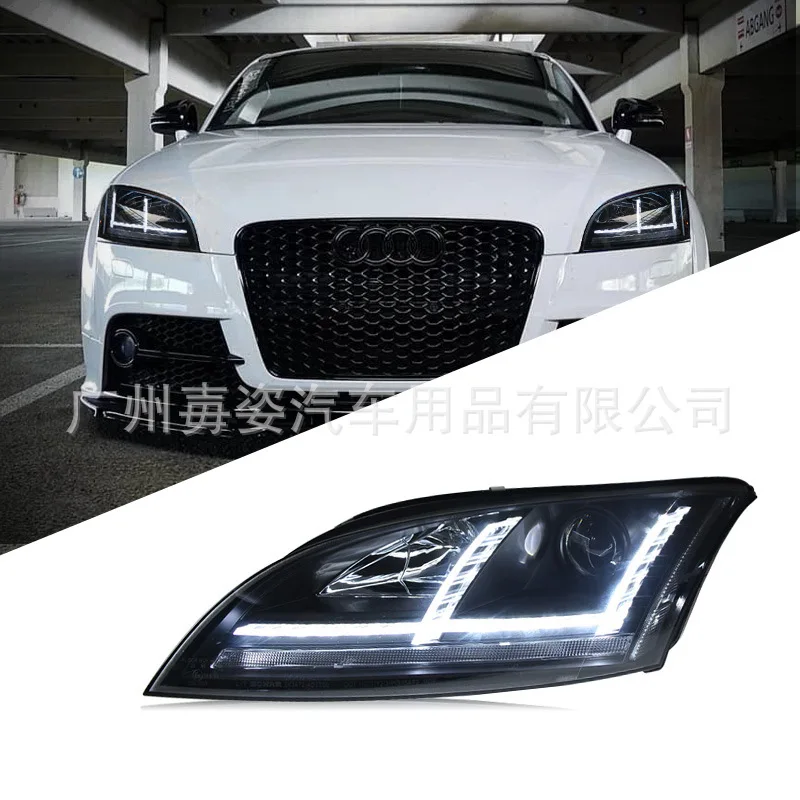 Suitable for 06-14 TT headlight assembly modified LED daytime running light turn signal double lens xenon lamp