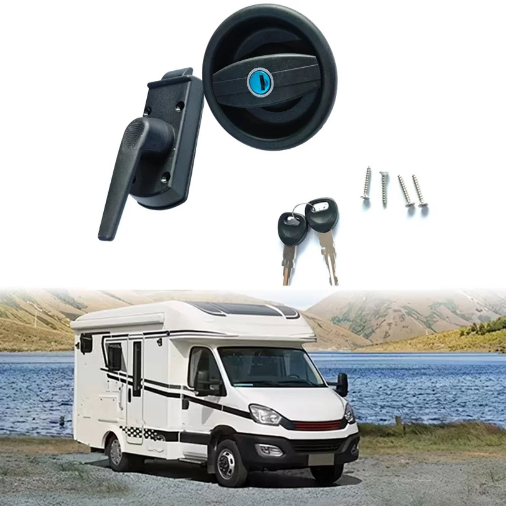 

1x Heavy-Duty Compression Lock Latch With 2 Keys For Vecam Zadi Durable RV Complete Door Lock C/W Barrel Right Hand