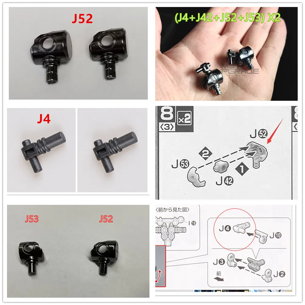 AE reinforced metal modified replace part J4 J42 J52 J53 A8 for MG 1/100 PROVIDENCE Freedom 2.0 Justice model DA041 *