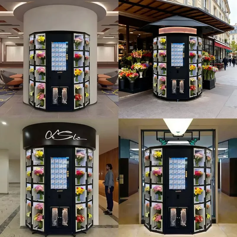 New Trend Automatic Flower Vending Machine for Subway Use Fresh Flower Dispenser for Sale