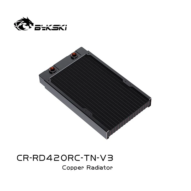 Bykski CR-RD420RC-TN-V3 420mm Jednorzędowy Radiator Wodny do Chłodzenia CPU, Grubość 28mm, Kompatybilny z Wentylatorami 140x140mm — zdjęcie 5