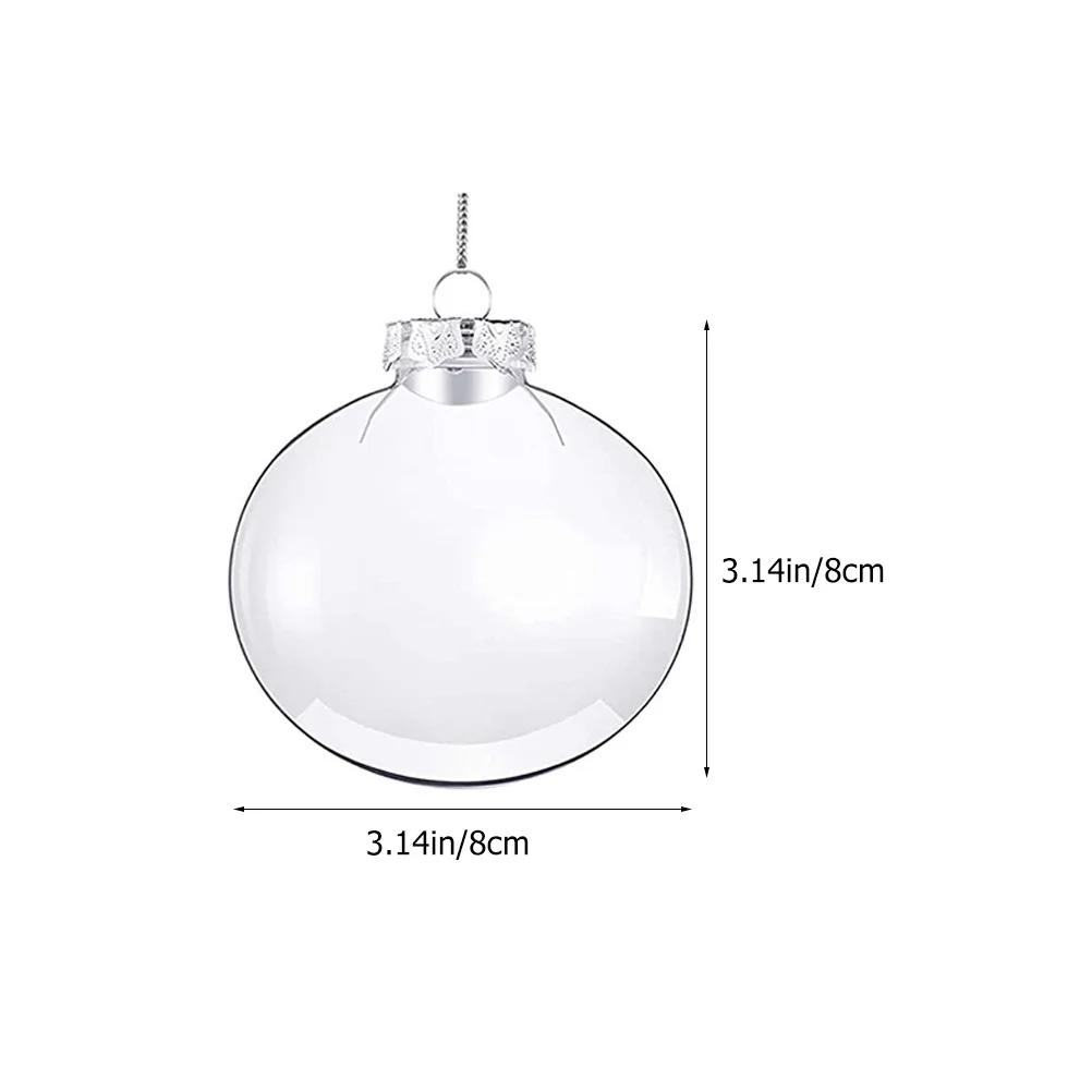 20 Pcs Flat Christmas Tree naments Transparent Hollow Macaron 60mm Hanging Decorations Party Decor Holiday Decor