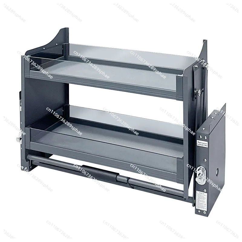 Hanging cabinet with lift basket drop-down rack seasoning aluminum alloy drop-down basket