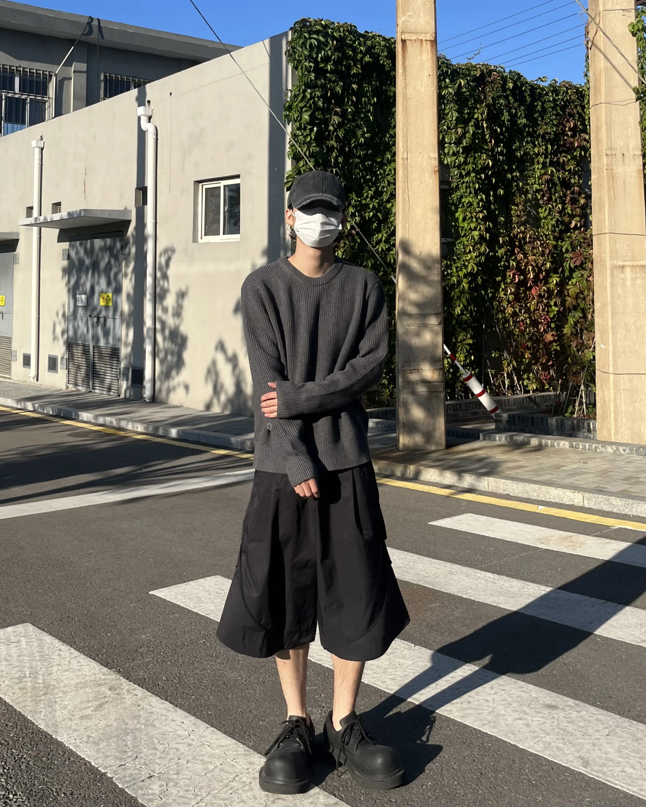 MM Style 22AW New Four Corner Stitching Wool Round Neck Pullover Versatile Men's and Women's Autumn and Winter Knitted Sweater