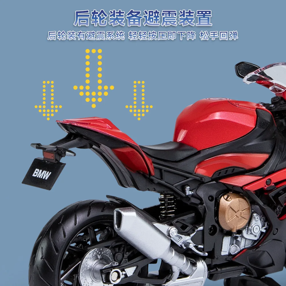 1:12 BMW S1000RR Motorcycle Toy Diecast Metal Racing Model Super Sport Miniature Collection Gift For Boy Children M13