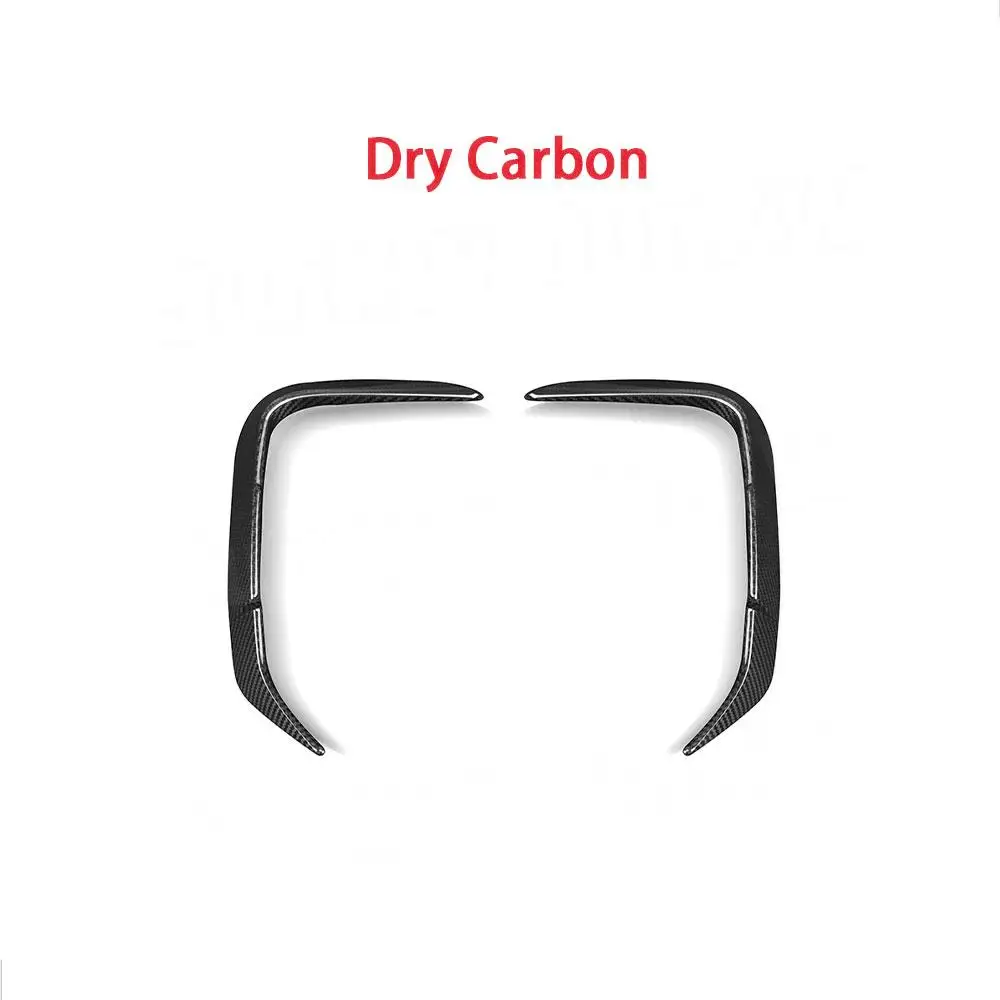 2Pcs Carbon Fiber Rear Fender Vent Fin Gill Trim Cover For BMW iX3 G08i 2022 Car Body Kit Trim Strip FRP Black Accessories