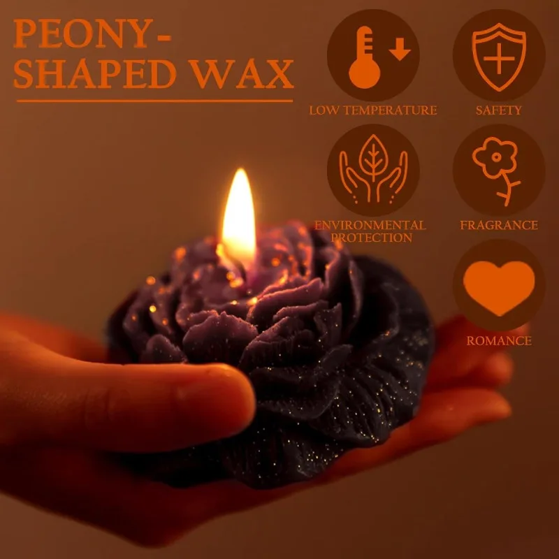 الفاوانيا الشموع المعطرة بدرجة حرارة منخفضة للأزواج عيد الحب منخفضة الحرارة بالتنقيط شمع الصويا جو شمعة للبالغين، 80 جرام #1