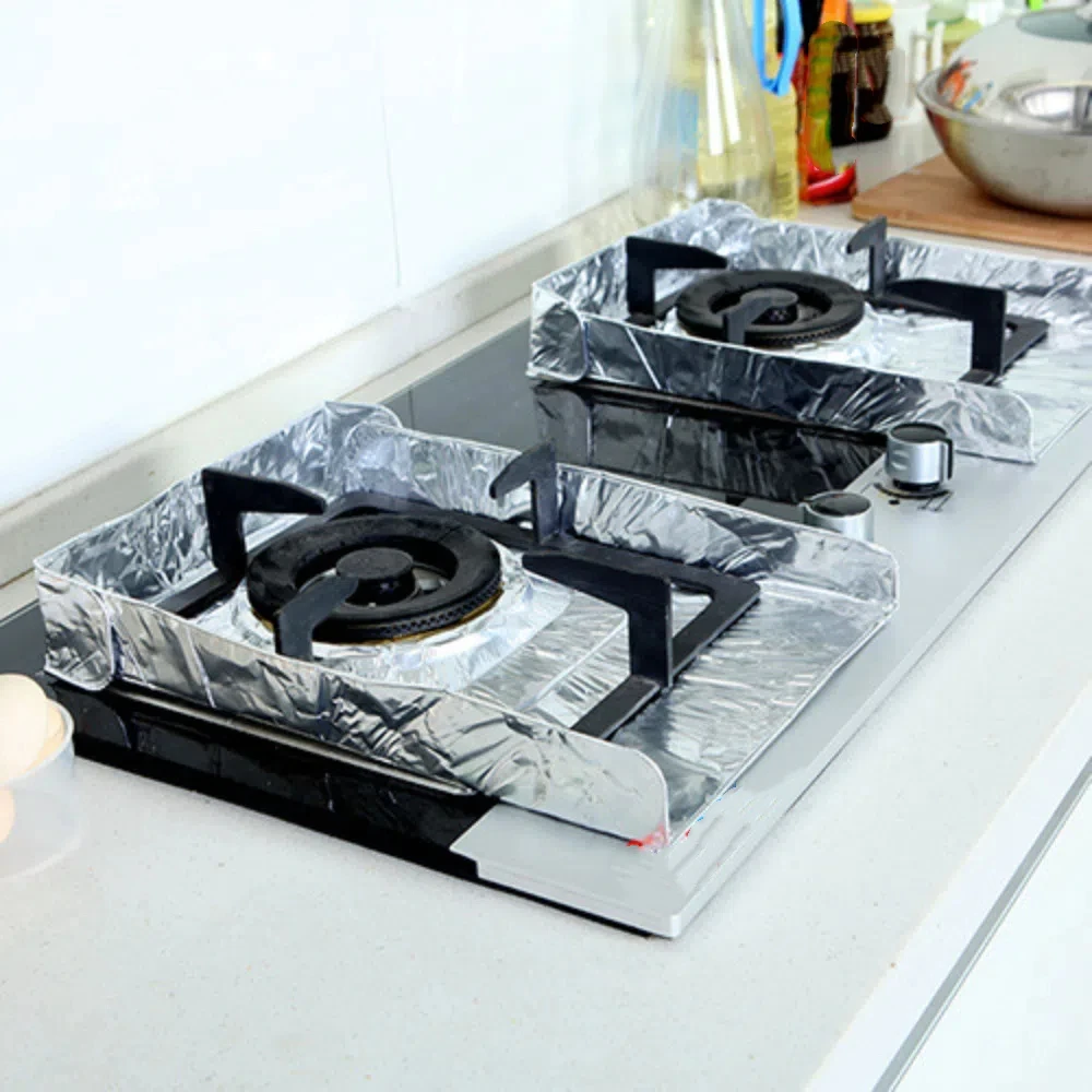 

10Pcs/Bag Non-stick Surface Stove Anti-oil Pad Professional Multi-functional Stove Burner Covers Eco-friendly Heat Resistant