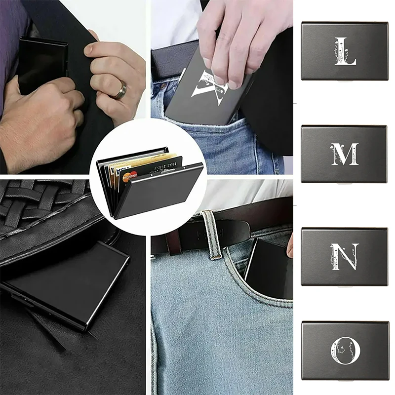 

Printed aluminum alloy credit card clip for protection, travel ID card clip, women's wallet, metal box, portable card