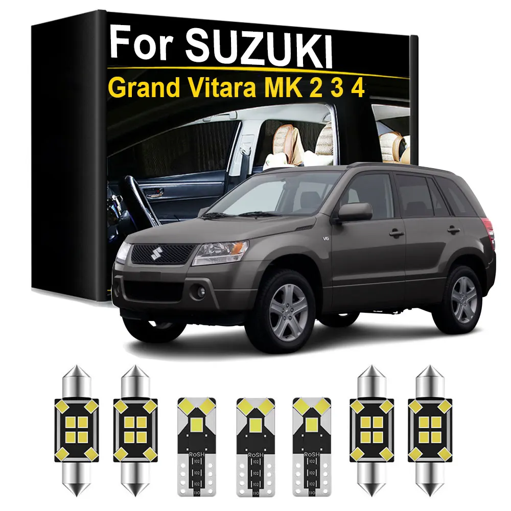Kit de luces LED interiores para Suzuki Vitara Grand Vitara MK 2 3 4 Xl7 1999- 2011 2012 2013 2014 2015 2016 2017 2018 2019 2020