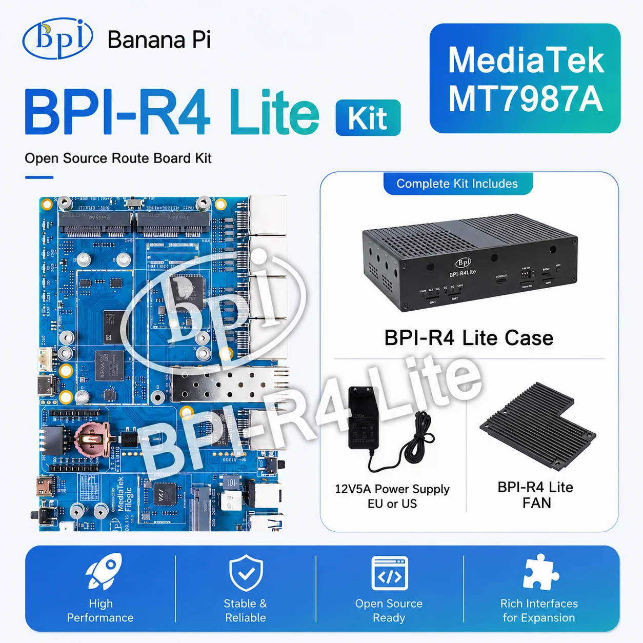 Bananapi Bpi R4 Wifi 7 - 바나나 파이 BPI-R4 Lite 키트 미디어텍