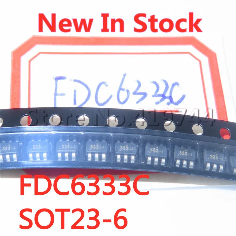 10PCS/LOT Quality 100%  FDC6333C FDC6333 333 SOT23-6 power chip In Stock New Original