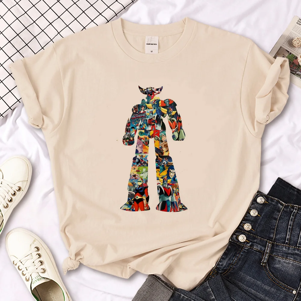 Goldorak tshirt women funny graphic comic t-shirts female graphic anime manga clothing