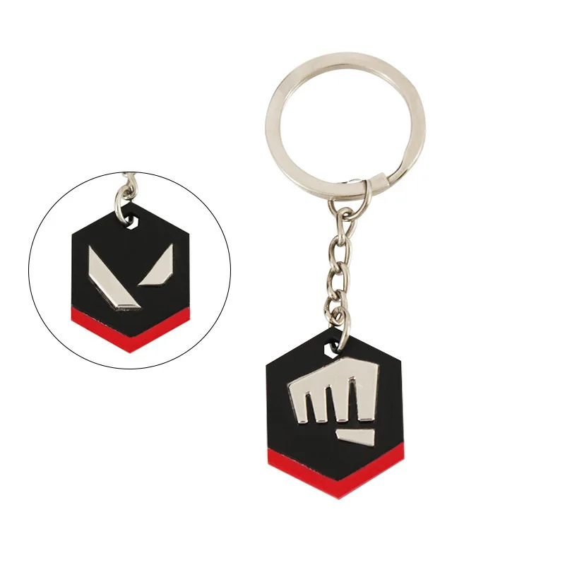 Valorant Keychain Fist Badge Sword Model Game Periphery Pendant Accessories Keyring Gifts Kids Toys For Gamers wholesale 10PCS