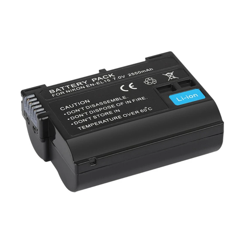 2550mAh 7V New Digital Camera Battery ENEL15 EN-EL15 Rechargeable Battery for Nikon DSLR D500 D750 D7100 D7000 D800 D800E Camera