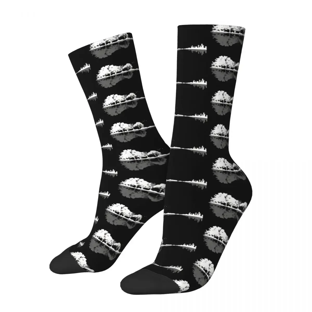 

Happy Men's Socks Nature Guitar Vintage Harajuku Music Notes Street Style Casual Male Crew Crazy Sock Gift Summer Socks