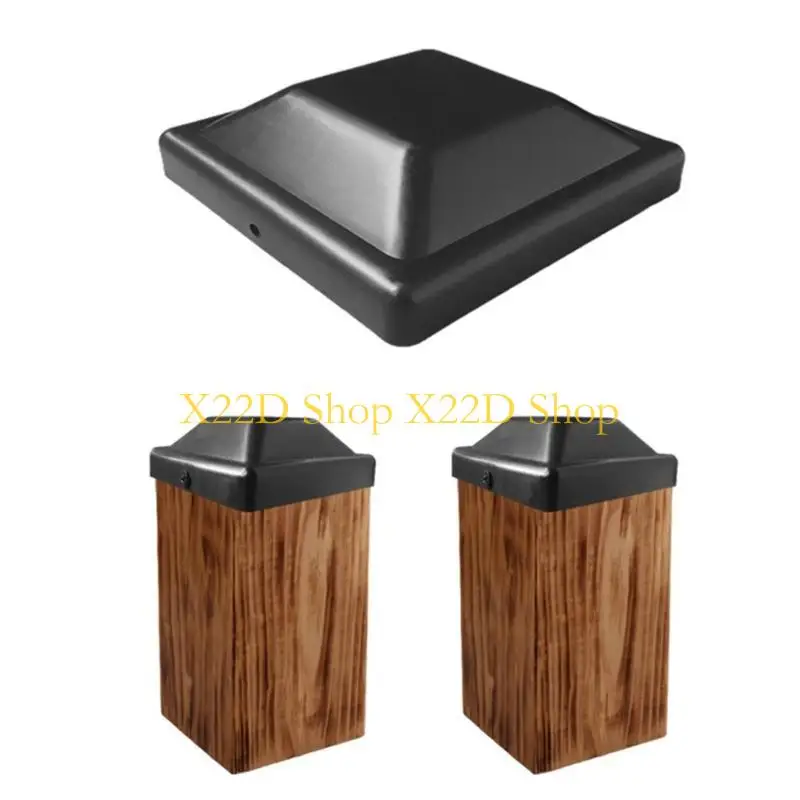 X22D Set of 16 Practical Black Column Caps for Exterior Environment