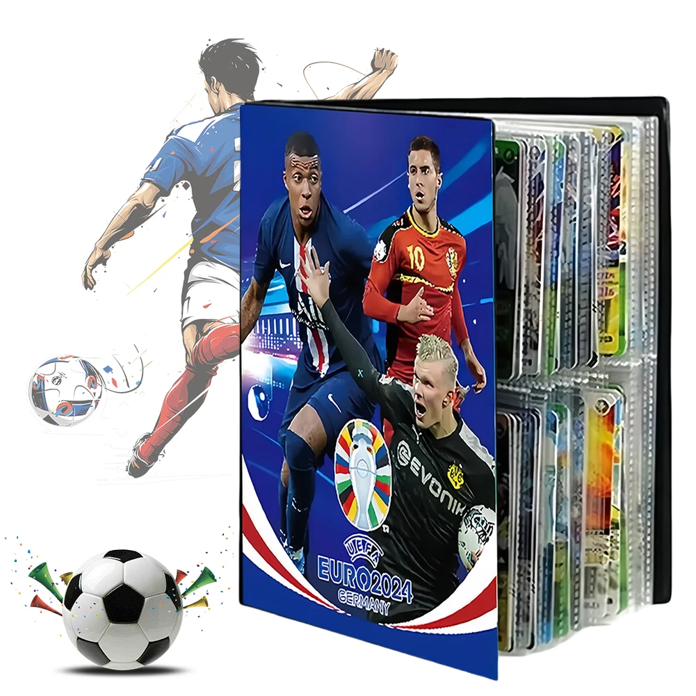 Fan Peripherals Card Holder Binder Protector 4 Pocket Portable Card Album for Collection Soccer Star Sports Cards Display Case