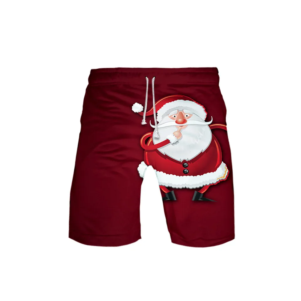 New 2024 3D Merry Christmas Board  Trunks  Summer Kpop Quick Dry Beach casual Shorts teenager Hip Hop Short Pants Beach Wear