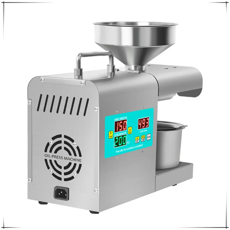 RG-312 Intelligent Temperature Controlled Oil Press Small Stainless Steel Home Oil Press Machine