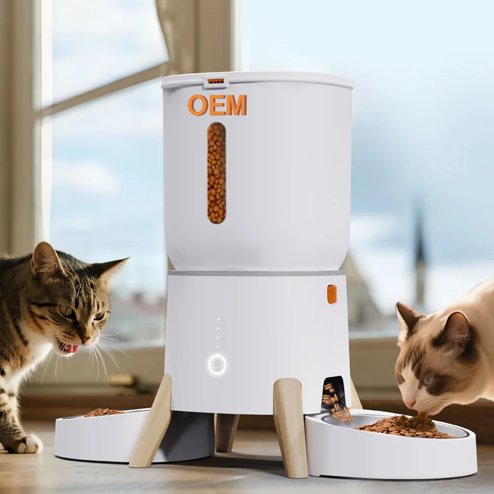 STLFWiFi Smart Pet Feeder Automatic Cat Dog Food Dispenser 5L Large Capacity Dry Food Freeze-Dried Compatible Timer