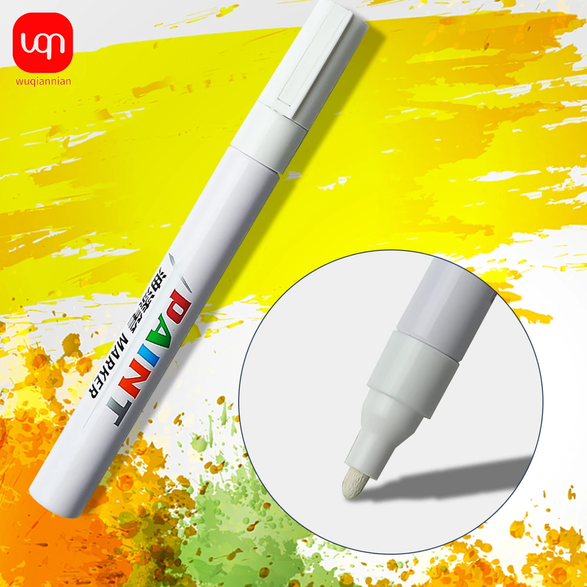 New 1PC Waterproof Metal Marker Permanent 8 Colors Paint Pen Wash Art Painting Graffiti Pen Cloth Wood Leather Marker