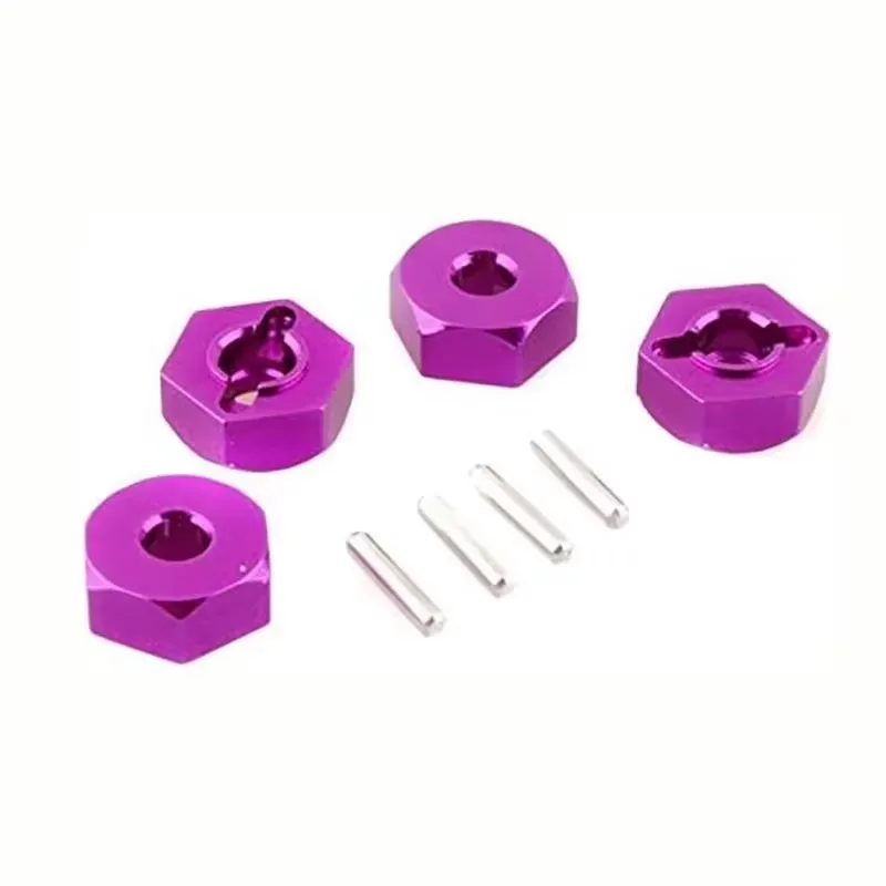 4pcs Thick with Pin Screws RC Parts of Automobile Model Toys 12MM Aluminum Universal Wheel Hub Hexagon Wheel Seat Connector 5mm