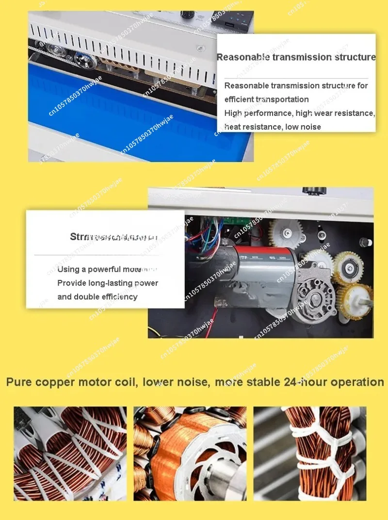 FR-900 Automatic Sealing Machine Plastic Bag Desktop Household Food Continuous Sealing Machine with Counting