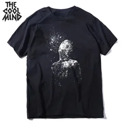 COOLMIND 100% Cotton Short Sleeve Cool Streetwear Men T Shirt Casual Loose Men T Shirt o-neck Summer t-shirt Male Men Tee Shirts