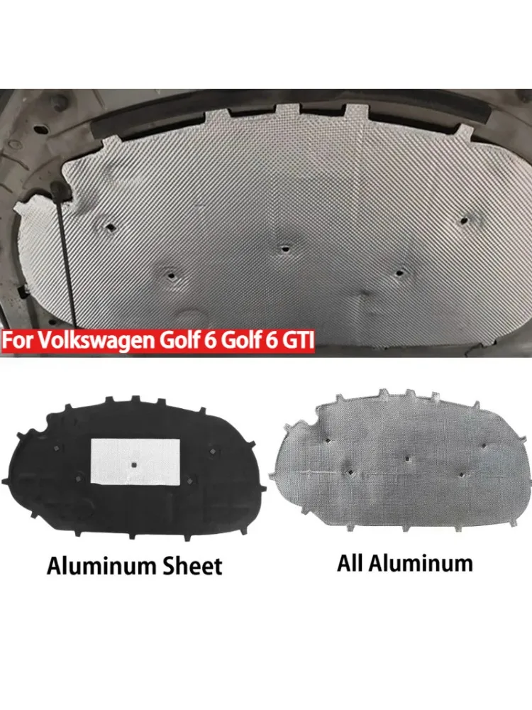 Housse de tapis d'isolation thermique en coton pour capot avant de moteur, isolation phonique, avec boucles, pour Volkswagen Golf 6 Golf 6 GTI