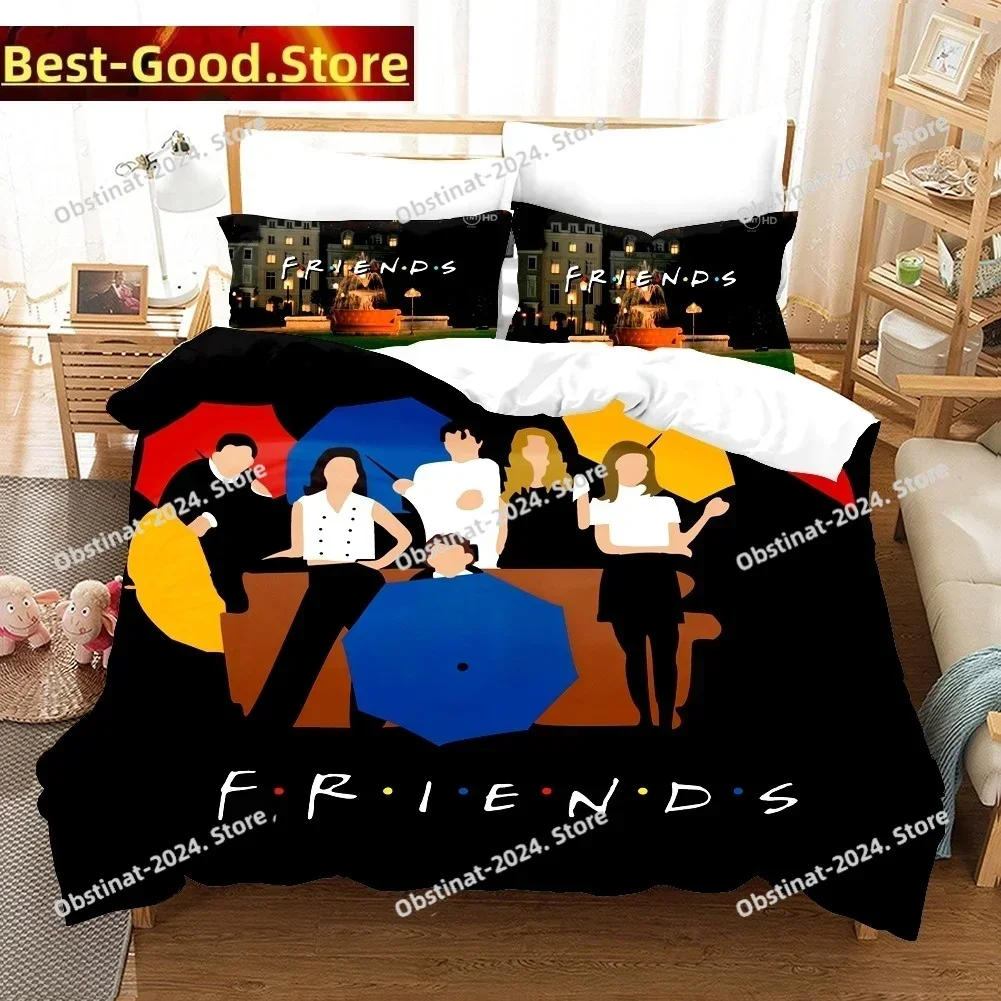 3D Friends TV Movie Bedding Set Printed single Comforter Quilt Bed Cover Duvet Cover Pillow Case 3 Pieces Sets Kids Adult Size
