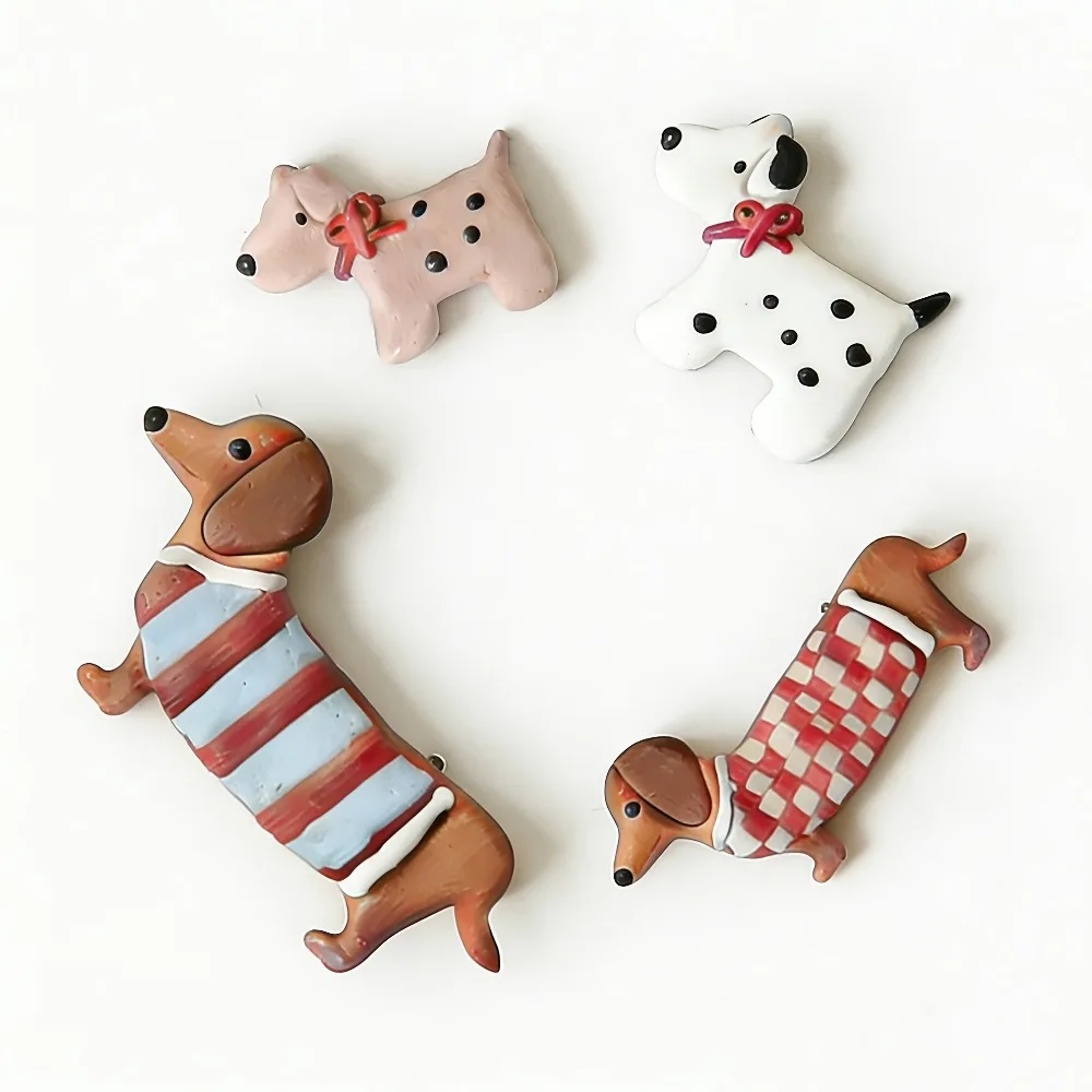 2 Sets 6Pcs Cartoon Dog Polymer Clay Cutters | New Year Themed Jewelry Making Tools | Schnauzer & Dachshund Clay Molds - view 6