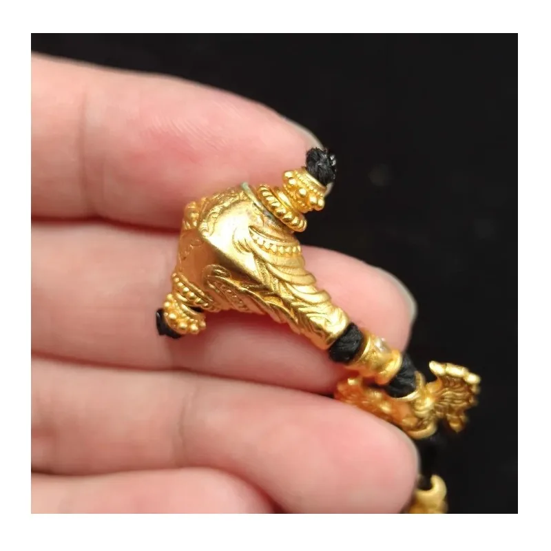 

Tibetan Wenwan Tee Accessories Disciple Beads Men's and Women's Back Cloud Accessories Gold-plated Universal Axis Retro Bracelet