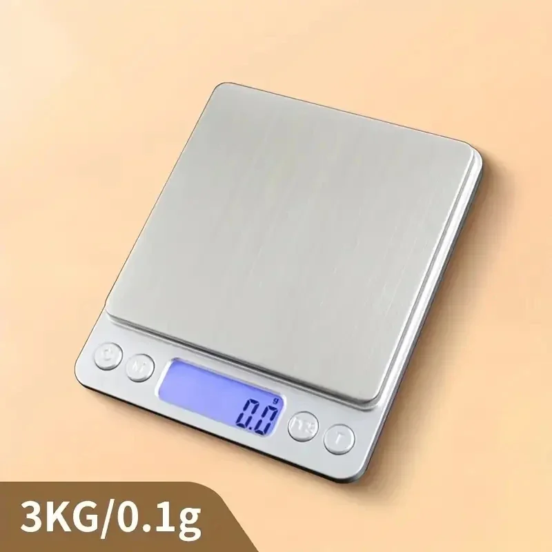 High precision jewelry scale Mini electronic pocket weighing portable household kitchen scale 0.1g food weighing precision image 2