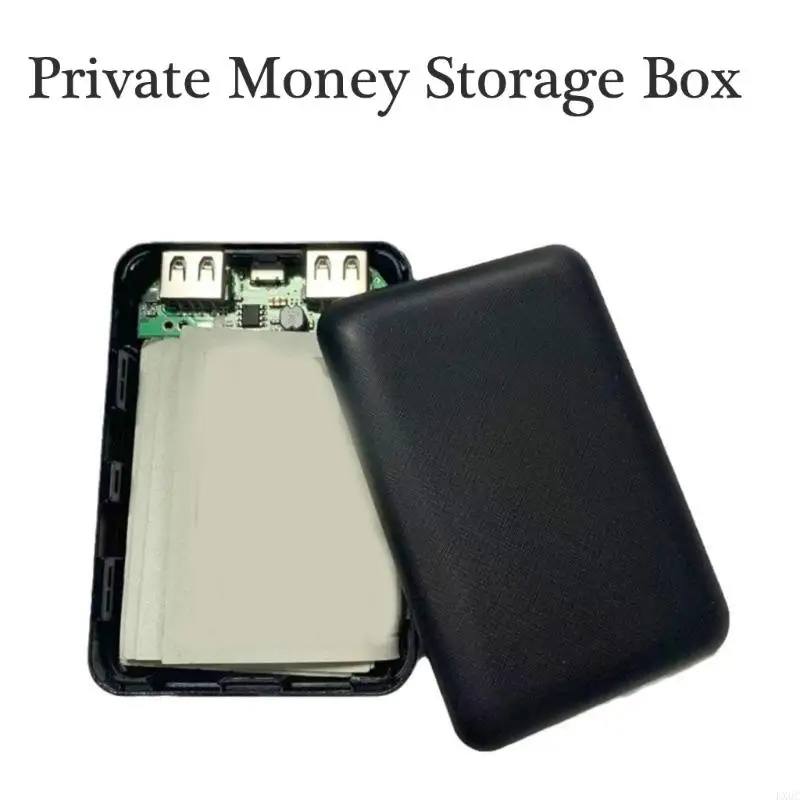 LX0C Sturdy Plastic Cash Box Pair Including Dollar Bill Protectors Holders Daily Use