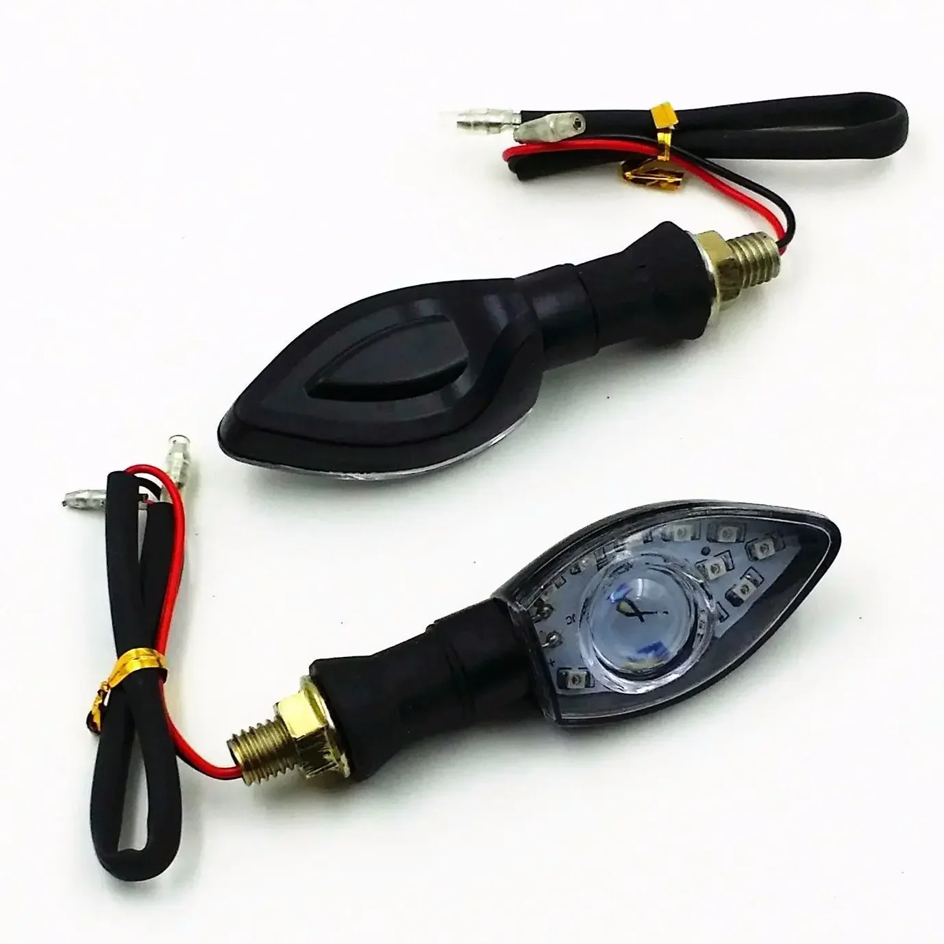 إشارة الانعطاف LED للدراجات النارية باللون الأسود لهوندا كاواساكي سوزوكي ياماها ستريت نكد #5