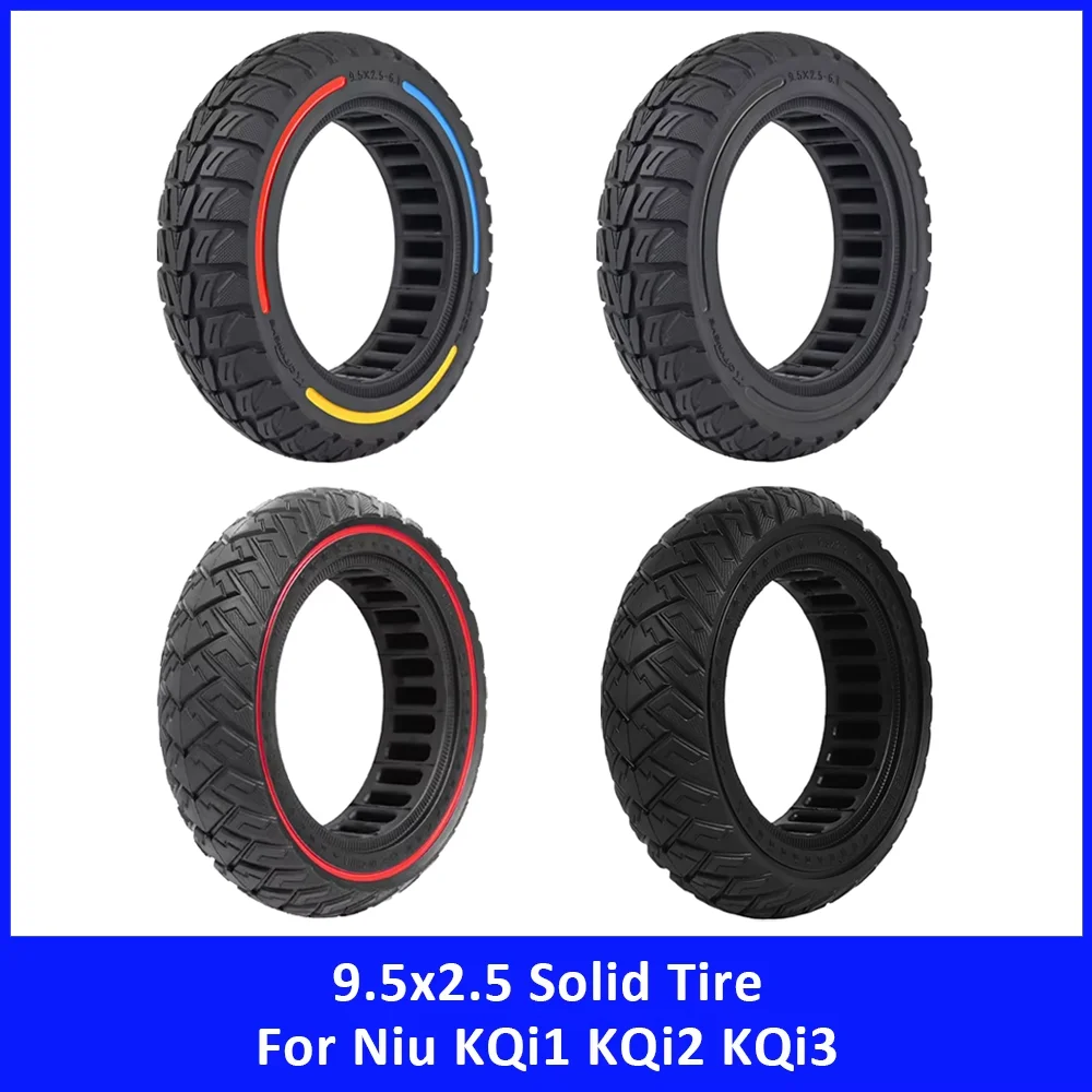

9.5x2.5 Solid Tire for Niu KQi1 KQi2 KQi3 Electric Scooter Accessories 9.5Inch Explosion-proof Off-road Shock-absorbing Tyre