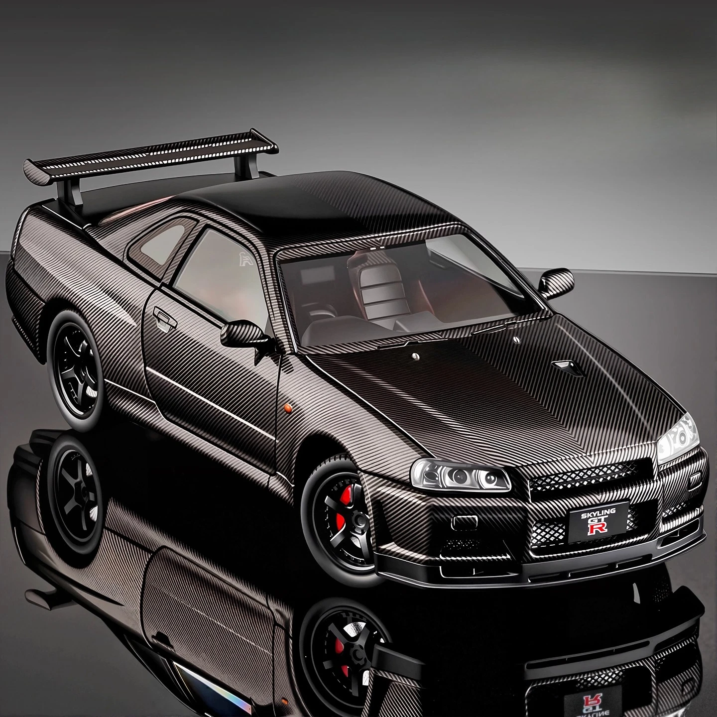 1:24 أفق R34 S15 نموذج سيارة سبيكة محاكاة جمع نموذج سيارة رياضية سيارة سباق لعبة الصبي هدية حلية #1