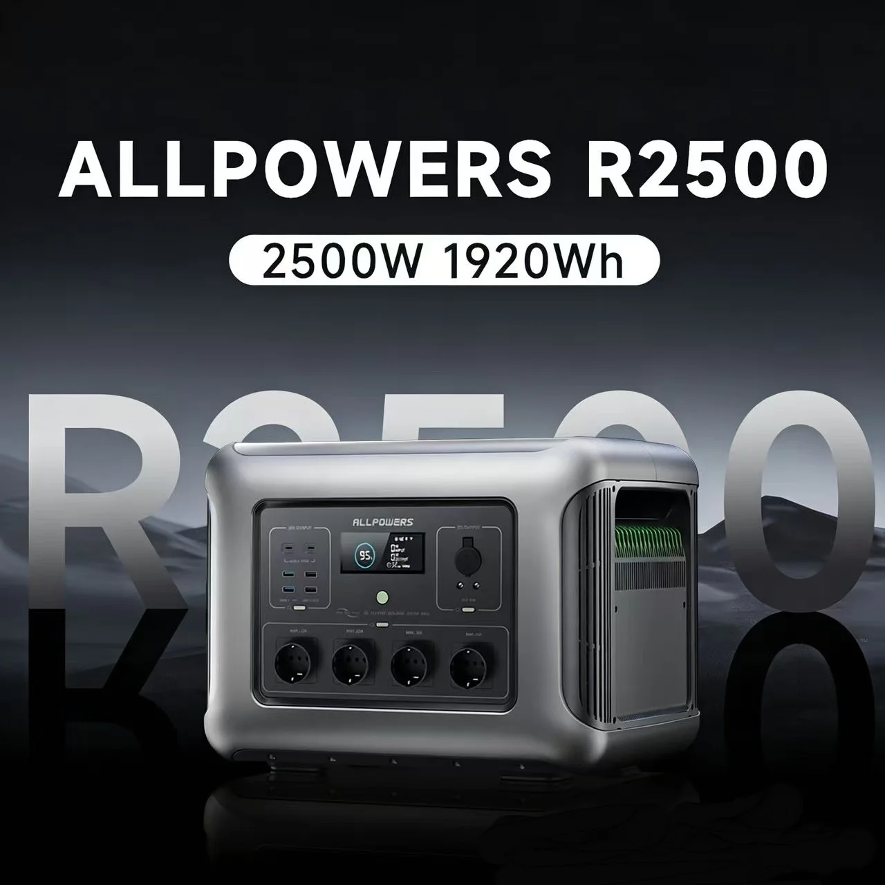 ALLPOWERS R2500 Portable Power Station 1920Wh LiFePO4 Battery 2500W AC Outlets Outdoor Generator for Home Backup RV Camping
