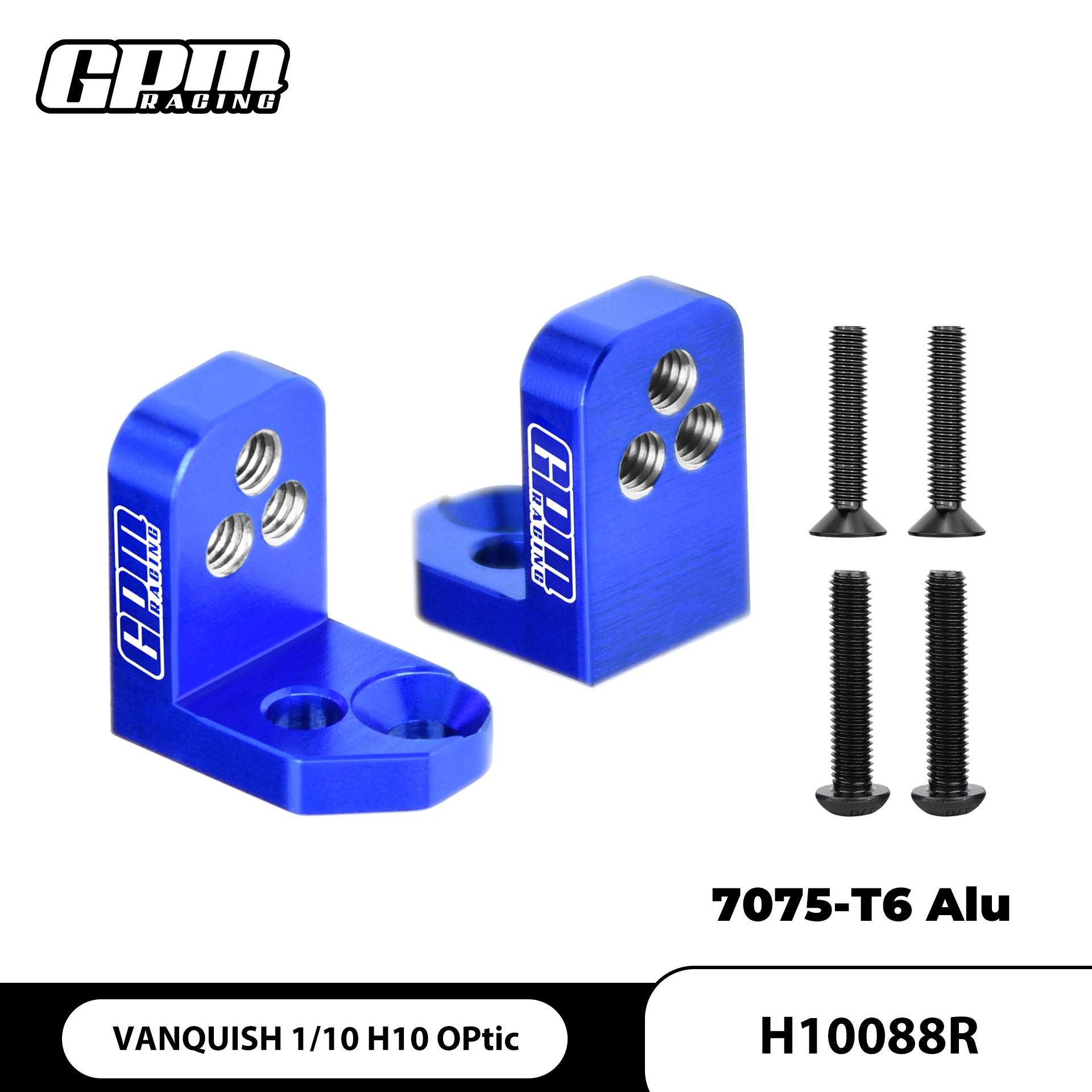 GPM 7075 Alloy New Design Adjustable Rear Shock Mount VANQUISH 1/10 H10 OPtic