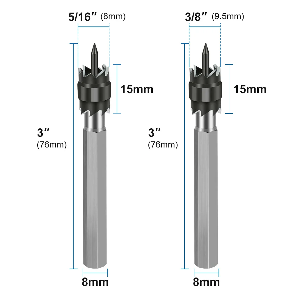 Drill Bit Spot Weld Cutter Remover Double Side Carbide Tip Stainless Steel Separator Auto Body Panel Solder Joint Repair Tool