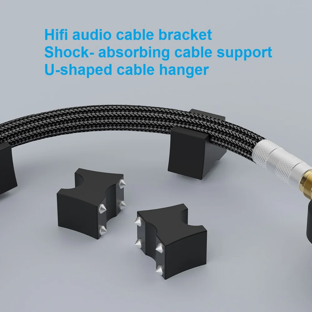 HIFI Cable Tray Stand Spike Cable Riser Booster Aluminum CNC Trailing Pad Multi-function Shock Absorber Power Speaker Wire Feet