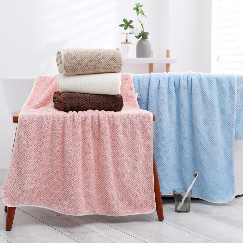 Baby Towel Kids Bath Towel Super Soft Bathrobe Coral Fleece Blanket Infant Warm Sleeping Swaddle Wrap Solid Color Blanket