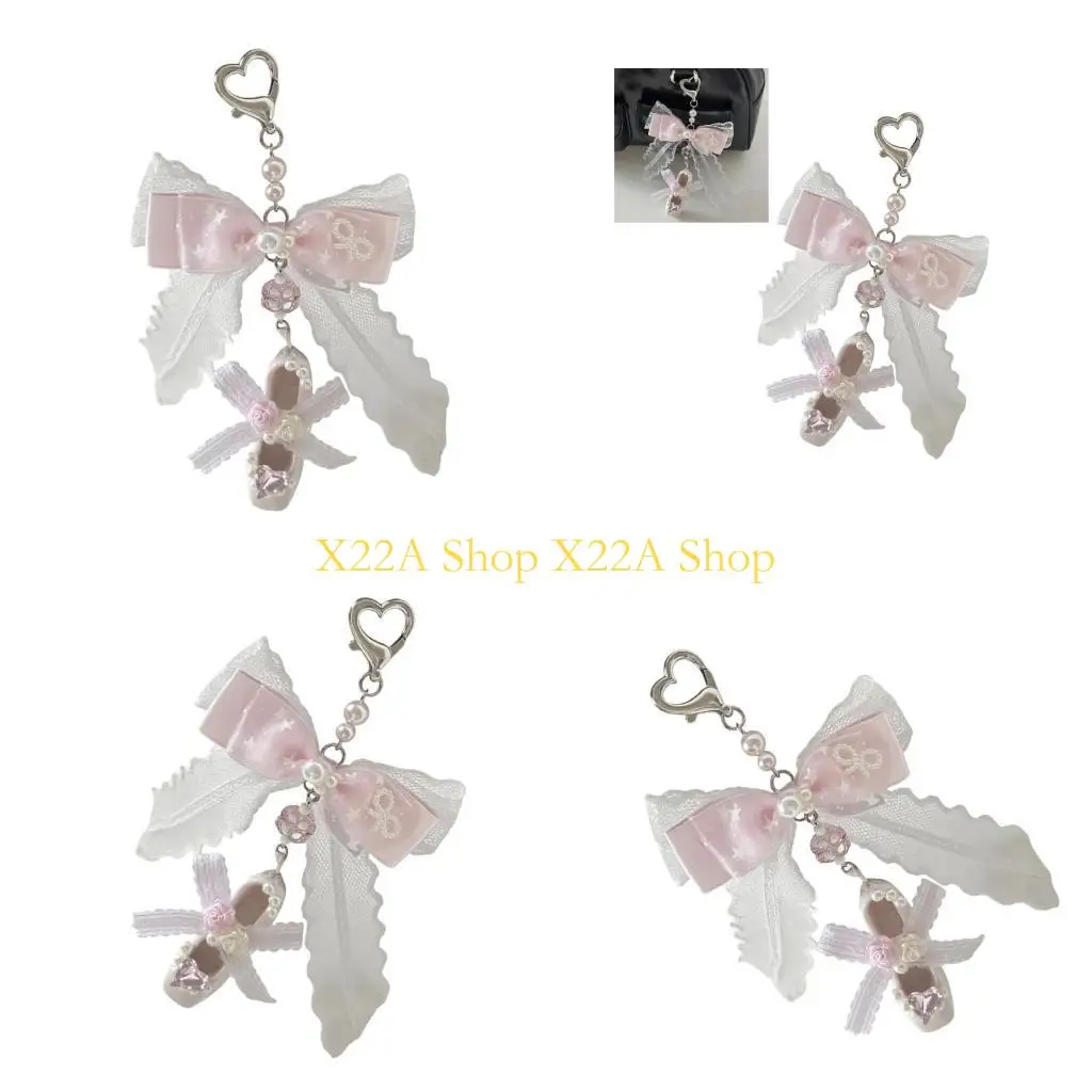 Unique Bag Pendant with Imitation Pearls Bowknot for Daily Use Stylish Outfits