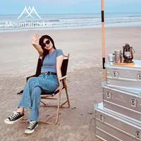 Mounthiker Outdoor Folding Wooden Kermit Chair Aluminum Alloy Ultralight Portable Camping Chairs Leisure Picnic Beach Travel