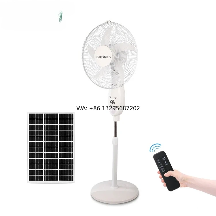 

Foreign Trade Hot Sale 16 Inch Solar Rechargeable Fan AC/DC Rechargeable Floor Fan Large Capacity Battery
