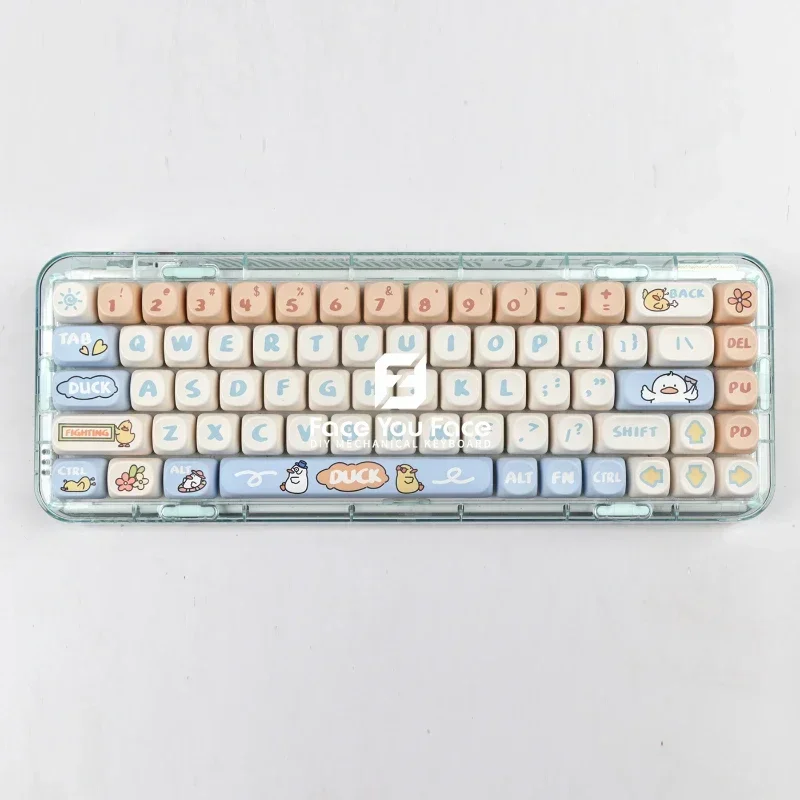 139 Keys/set Boring Duck Key Cap PBT MOA Profile Double Shot Keycap Thermal Sublimation Mechanical Keyboard for Customization