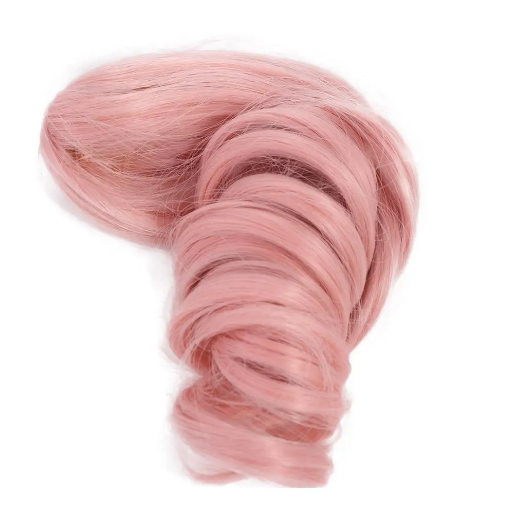 

Ponytail Cotton Doll Chemical Fiber Wig Clamping Chemical Fiber BJD SD Doll Hair Soft Silk Long Curly Hair