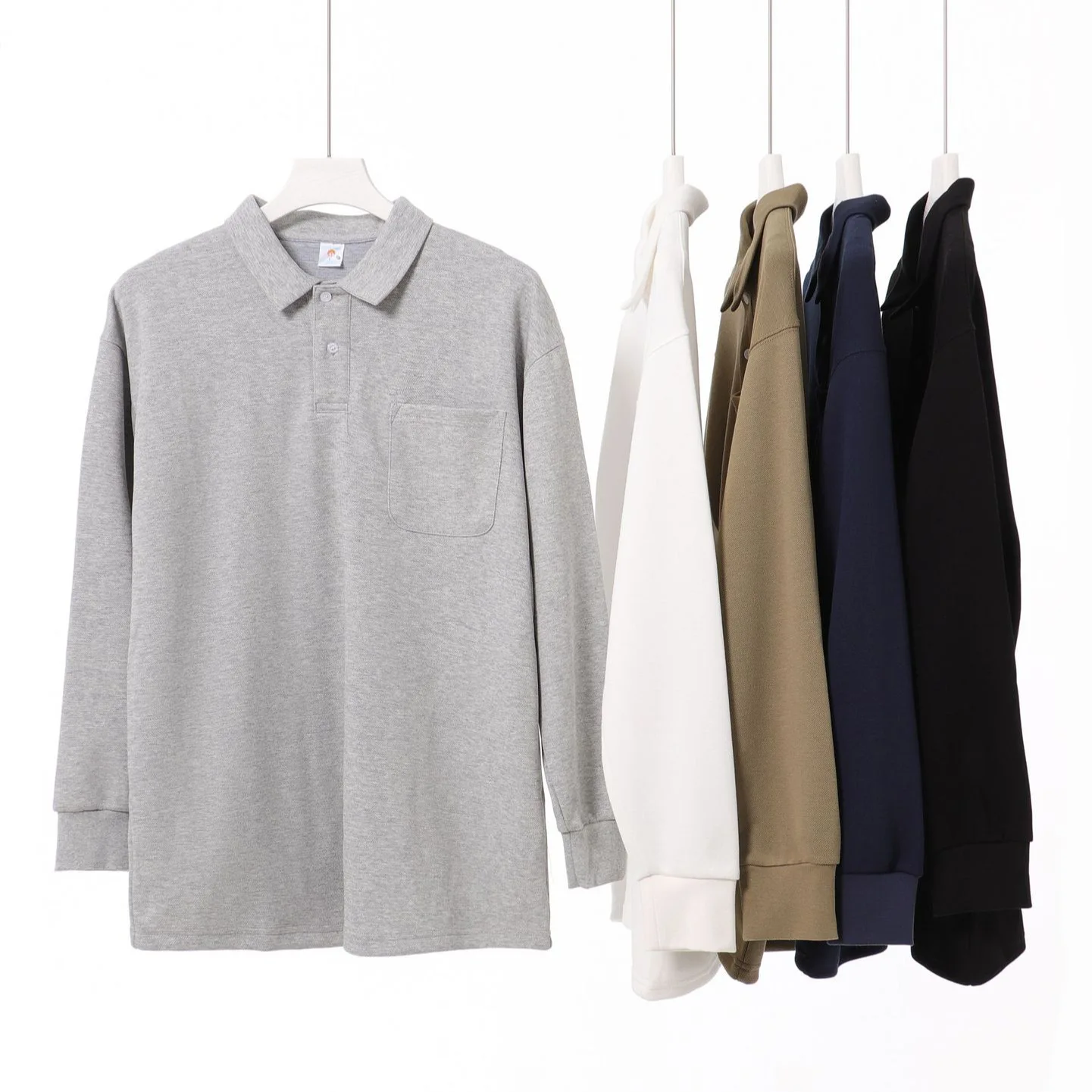 Tide Brand Men's Longsved Shirt Lapel Style 300g Hea Non-fading PU Leather Nine-point Sleeve Cleanfit Citywalk Suitable