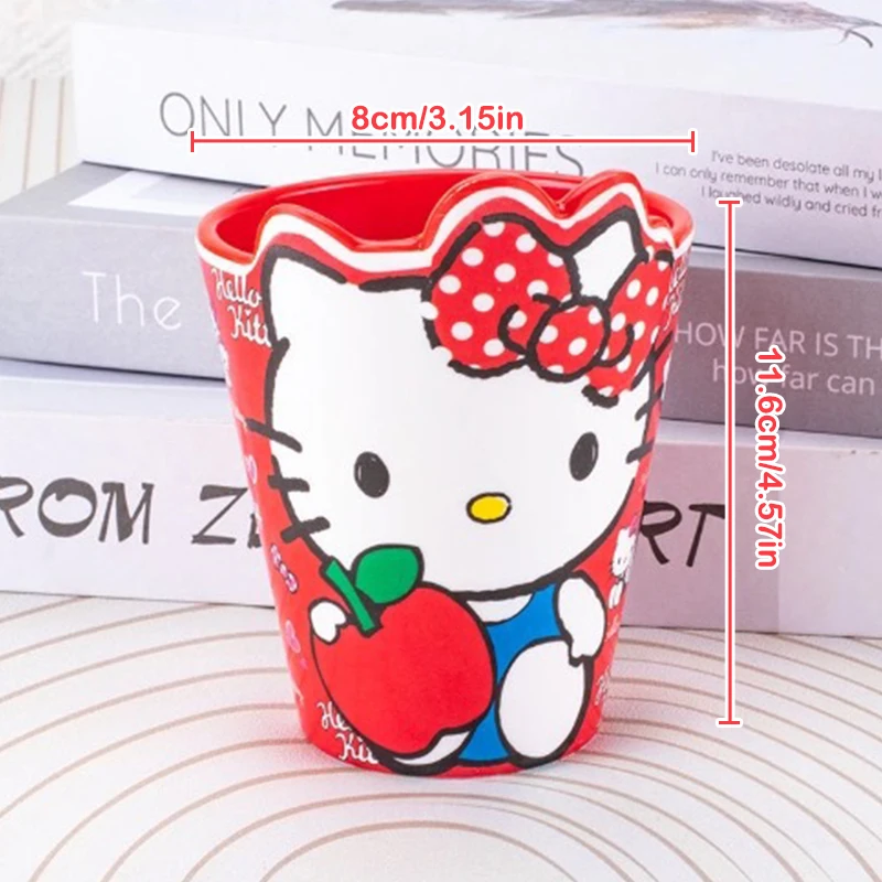 かわいいハローキティマウスウォッシュカップ歯シリンダーカップル歯ブラシカッププラスチック家庭用カップ私の漫画ミルク飲料カップ